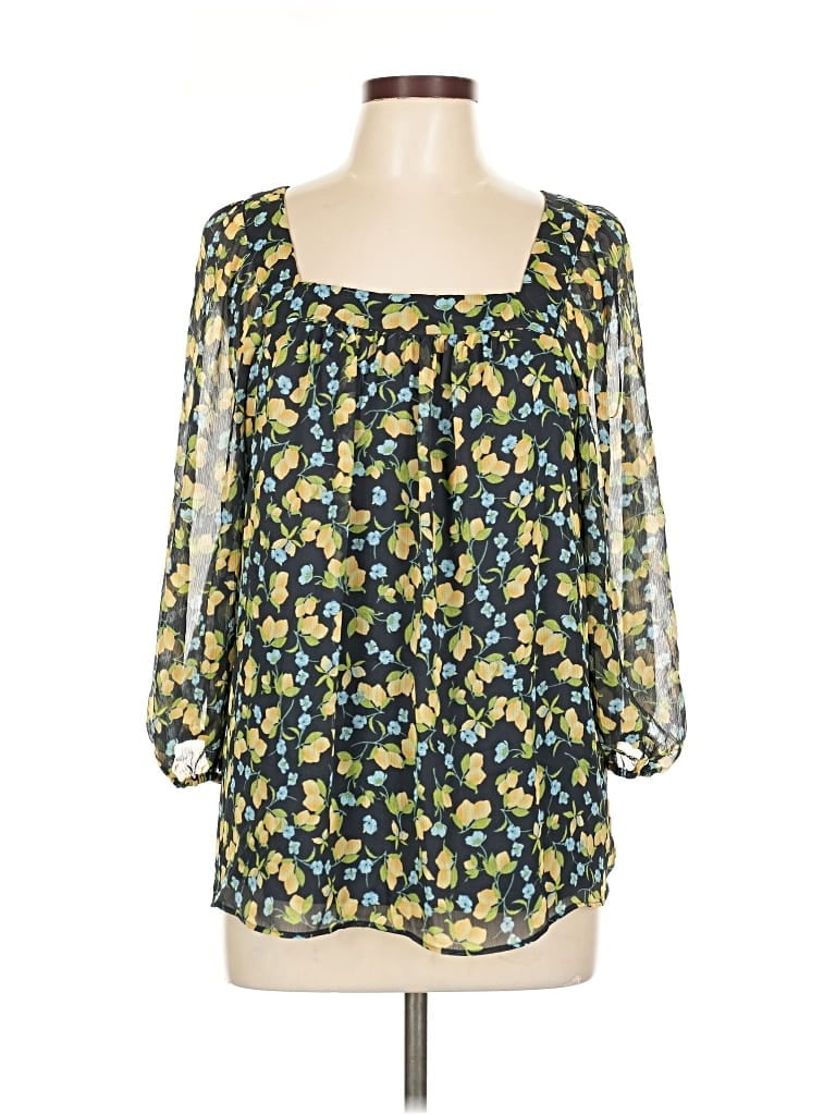 Pre-owned Lc Lauren Conrad 3/4 Sleeve Blouse In Yellow