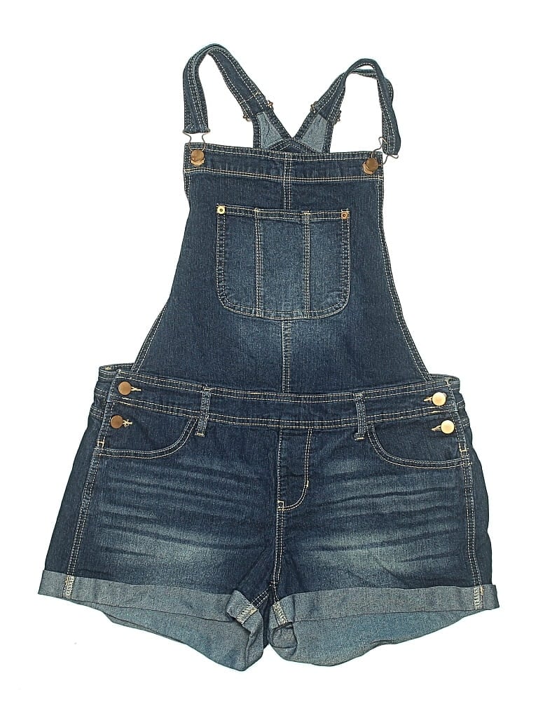 Pre-owned No Boundaries Overall Shorts In Blue