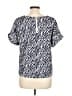 MELLODAY Animal Print Blue Short Sleeve Blouse Size L - photo 2