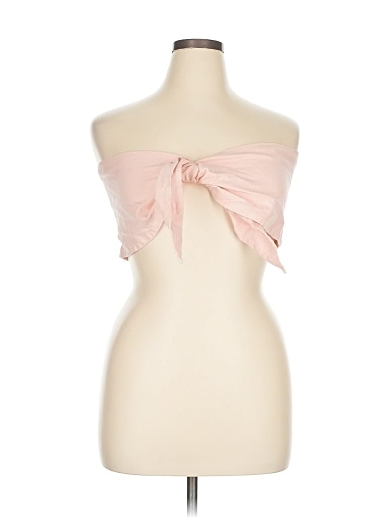 Pre-owned Express Sleeveless Top Pink Strapless Neckline Tops
