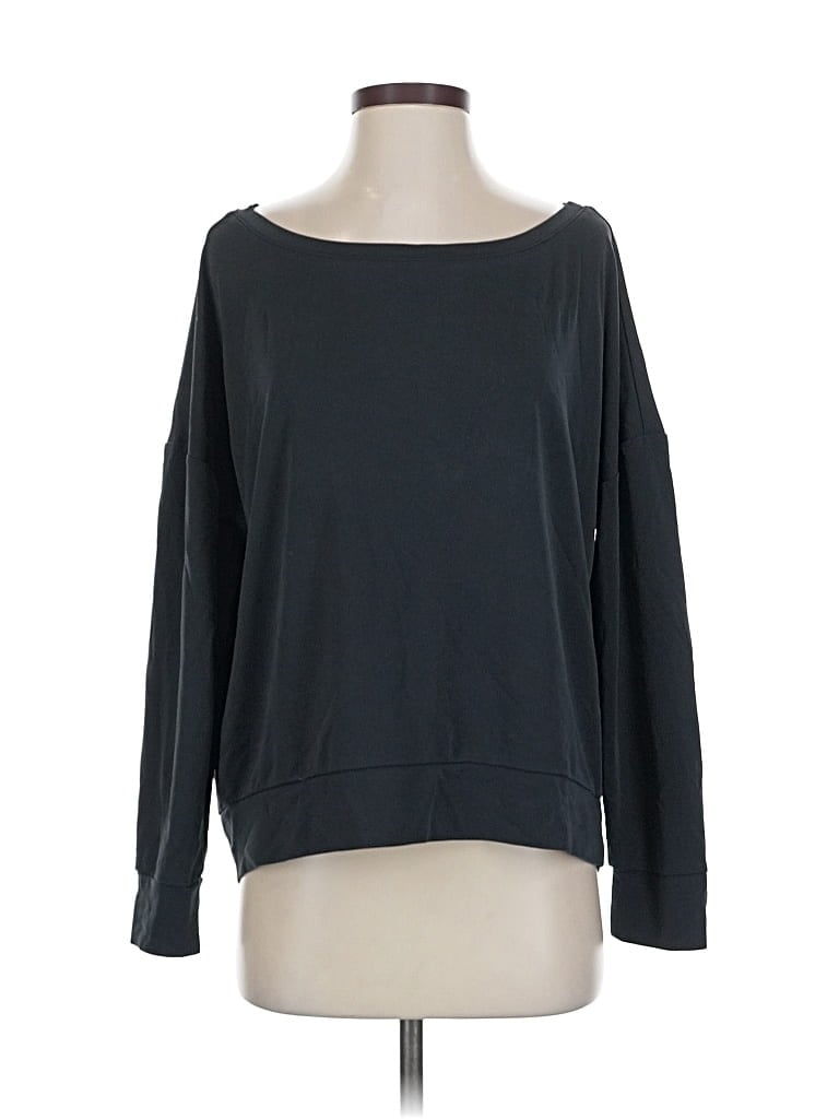 Pre-owned Fabletics 3/4 Sleeve T-shirt In Gray