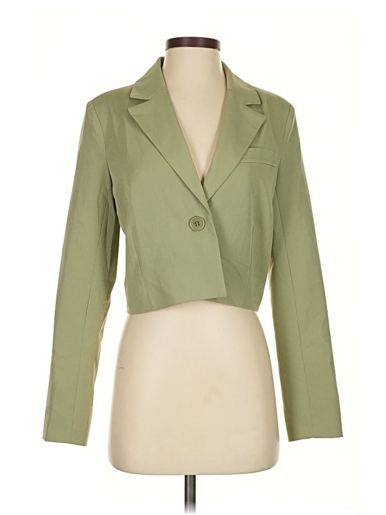 Pre-owned 7 For All Mankind Blazer Jacket In Green