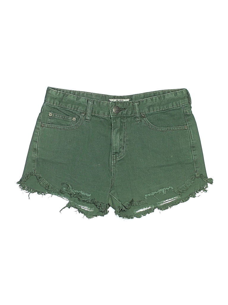 Pre-owned Free People Denim Shorts In Green