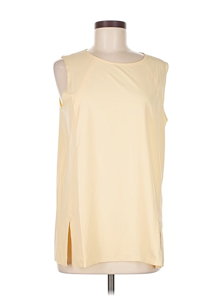 Pre-owned Athleta Sleeveless Top Ivory One Shoulder Neckline Tops In White