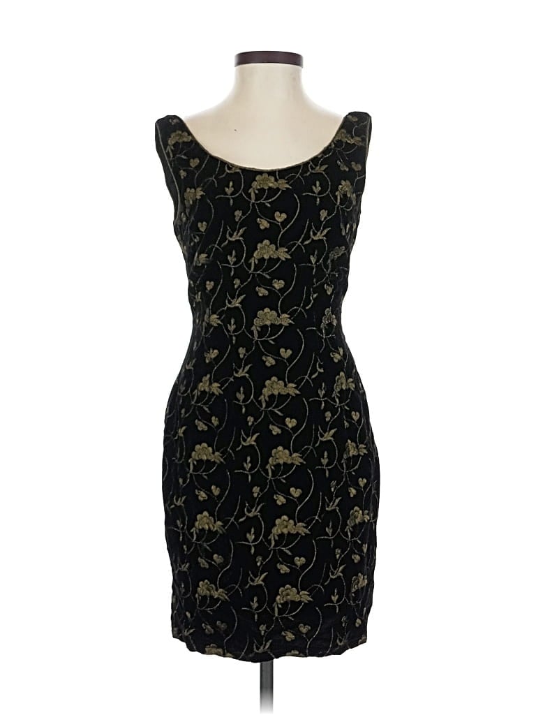 Pre-owned Carmen Marc Valvo Cocktail Dress In Black