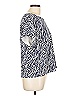 MELLODAY Animal Print Blue Short Sleeve Blouse Size L - photo 4