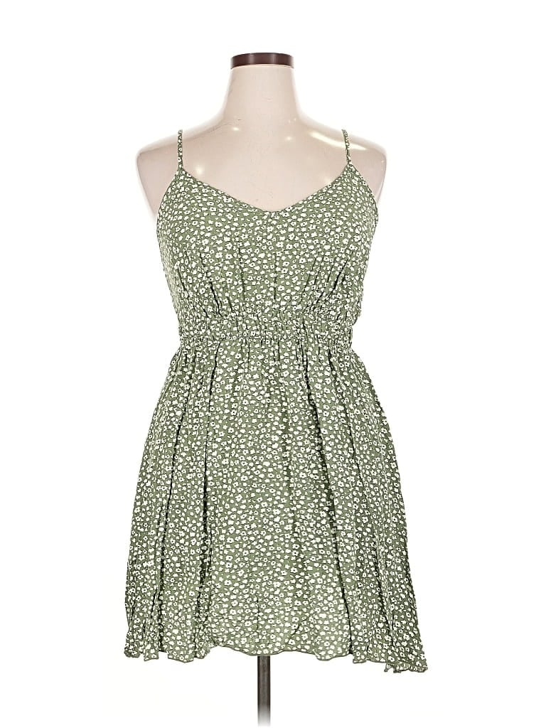 Pre-owned Shein Curve Casual Dress In Green