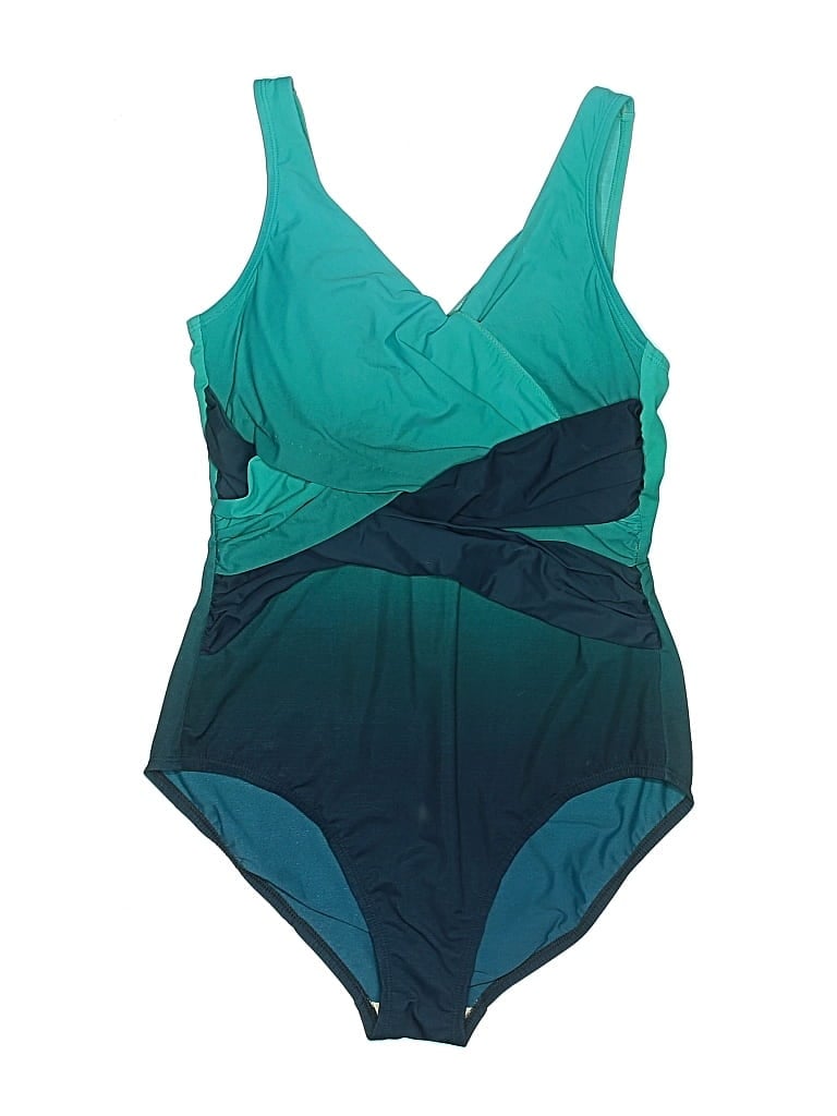 Pre-owned Lands' End One Piece Swimsuit In Blue