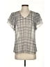 CAbi 100% Polyester Gray Short Sleeve Blouse Size S - photo 1