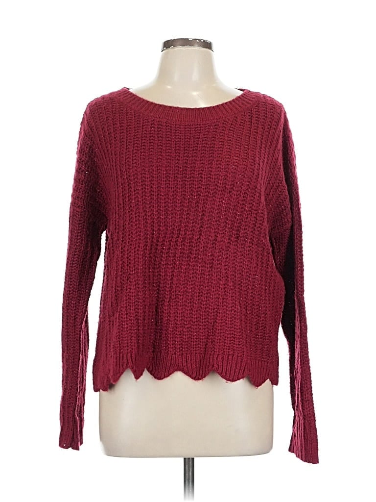 Pre-owned Alya Pullover Sweater In Burgundy
