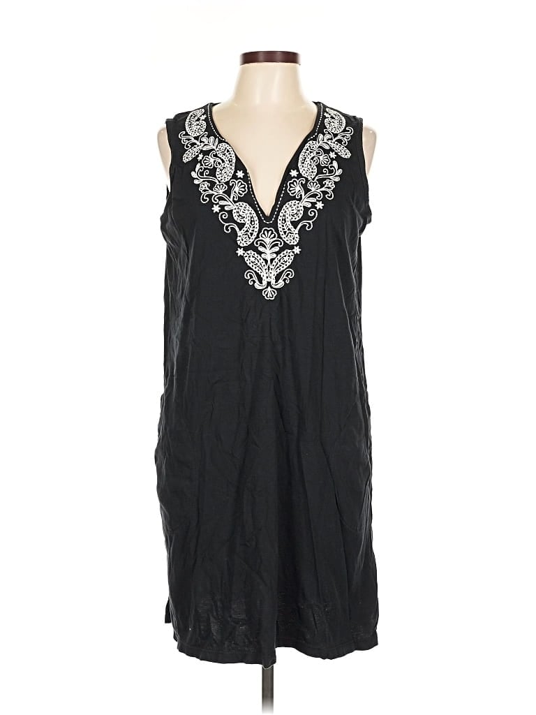 Pre-owned Lands' End Casual Dress In Black