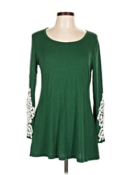 OUGES Women's Casual Henley Tunic Top - V Neck Long Sleeve Button Down Shirt - Comfortable Daily Wear