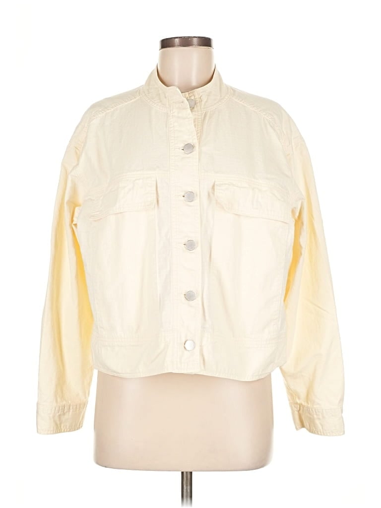 Pre-owned Dear John 3/4 Sleeve Button Down Shirt In White