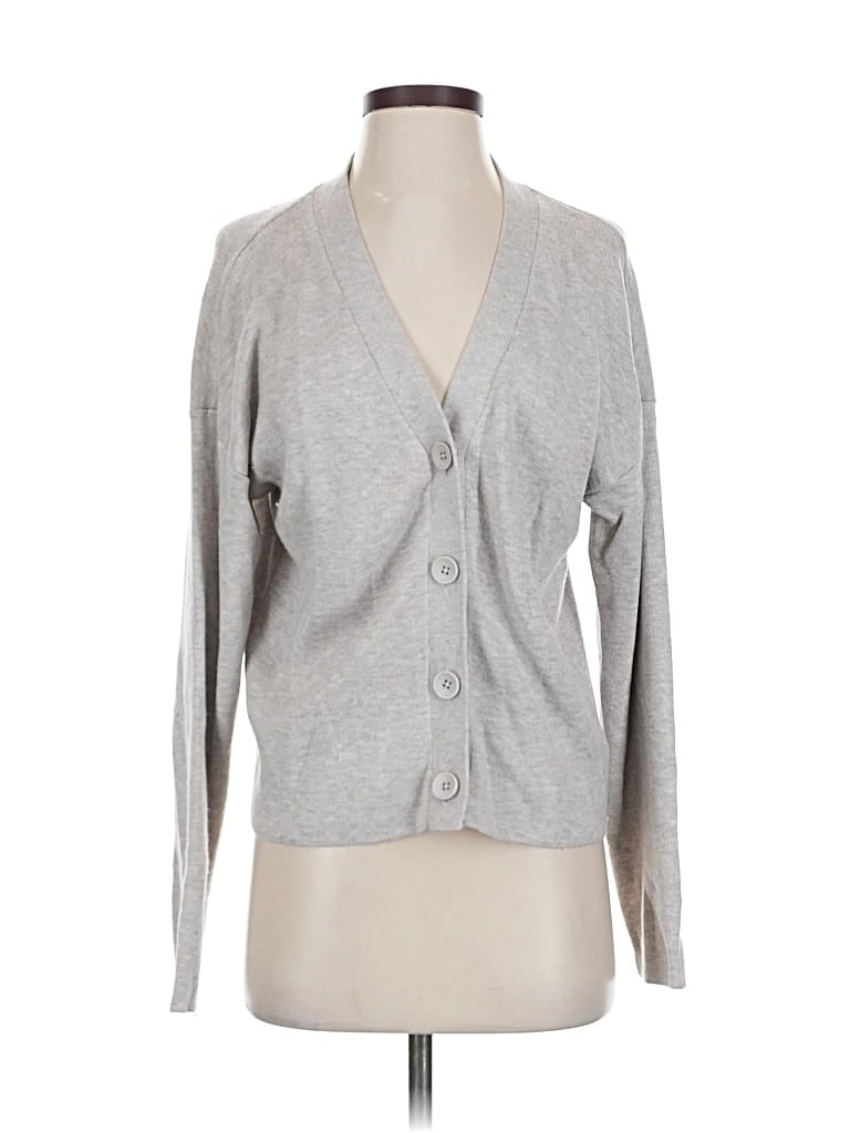 Pre-owned Assorted Brands Cardigan Sweater In Gray