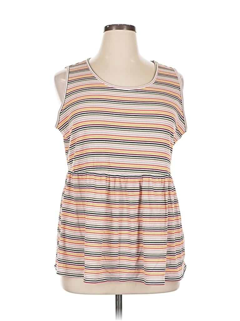 Pre-owned Lane Bryant Sleeveless Top Pink Scoop Neck Tops