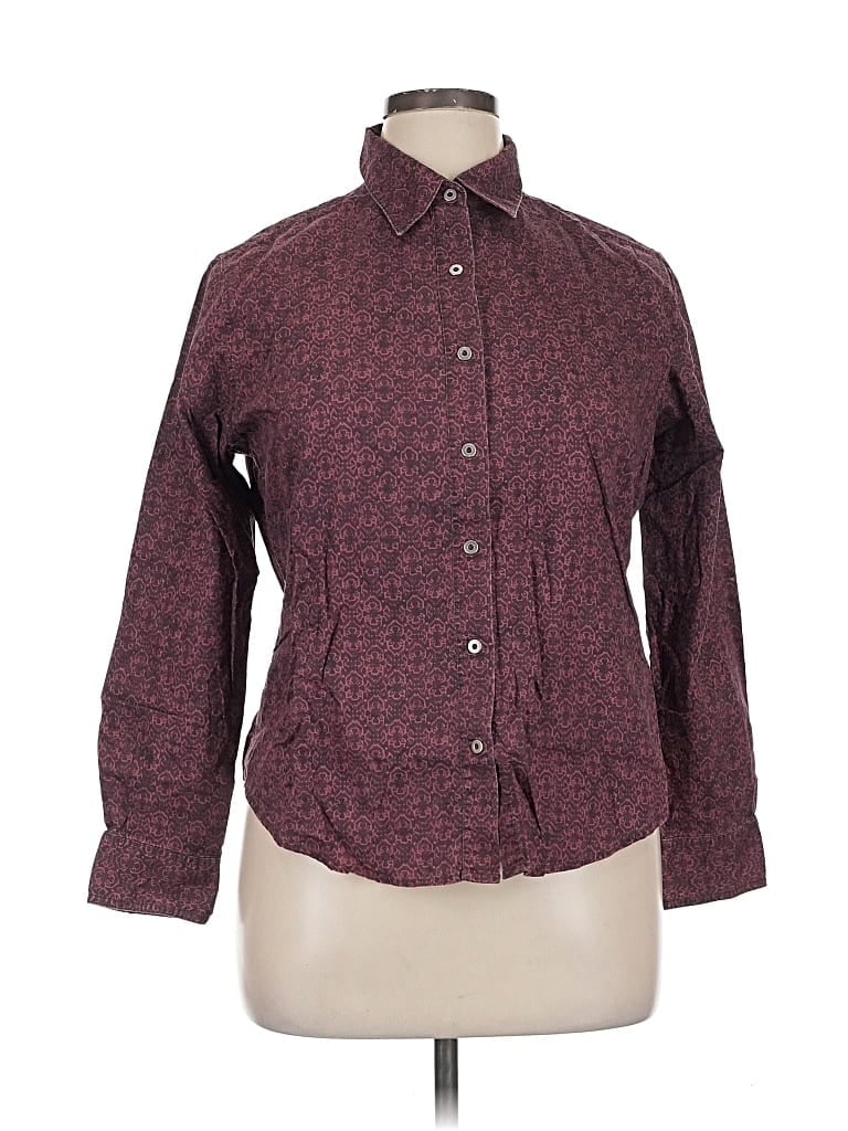 Pre-owned Columbia Long Sleeve Button Down Shirt In Burgundy