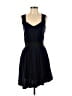 Mango 100% Cotton Solid Black Cocktail Dress Size S - photo 1