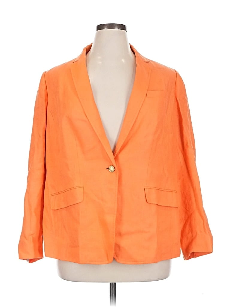 Pre-owned Talbots Blazer Jacket In Orange