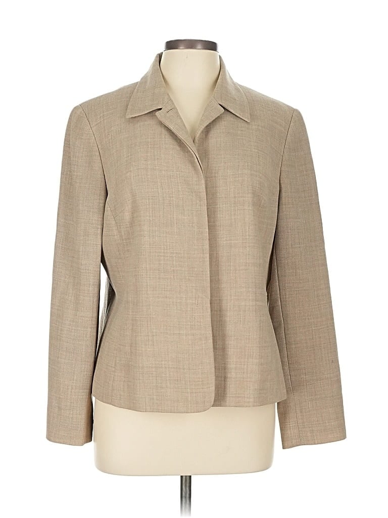 Pre-owned Liz Claiborne Collection Wool Blazer Jacket In Brown