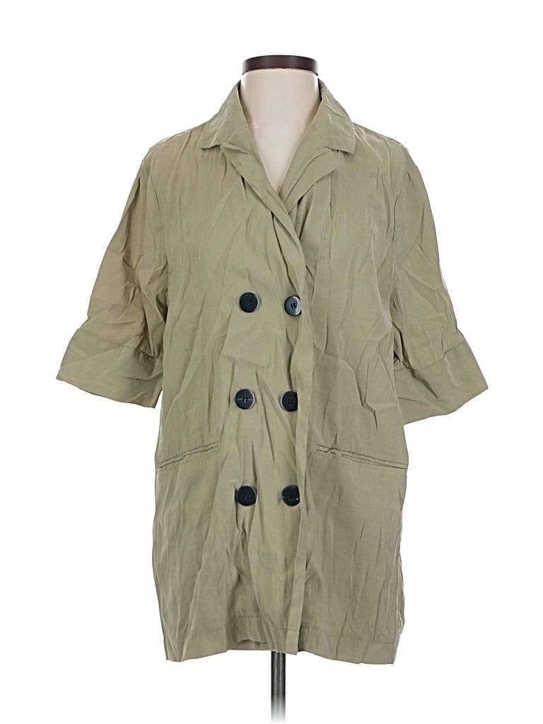 Pre-owned Zara Coat In Green