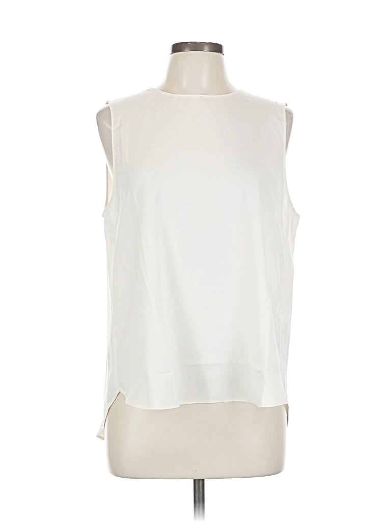Pre-owned Banana Republic Factory Store Sleeveless Blouse In White