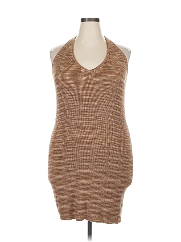 Pre-owned Wild Fable Sleeveless Top Brown Halter Neckline Tops