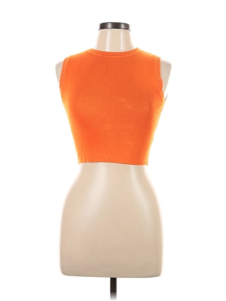 Pre-owned Zara Cardigan Sweater In Orange