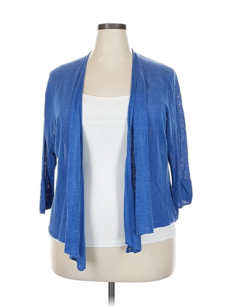 Pre-owned Nic + Zoe Cardigan Sweater In Blue
