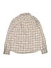 Lands' End 100% Baumwolle Tweed Ivory Blue Long Sleeve Button-Down Shirt Size 10 - 12 - photo 2