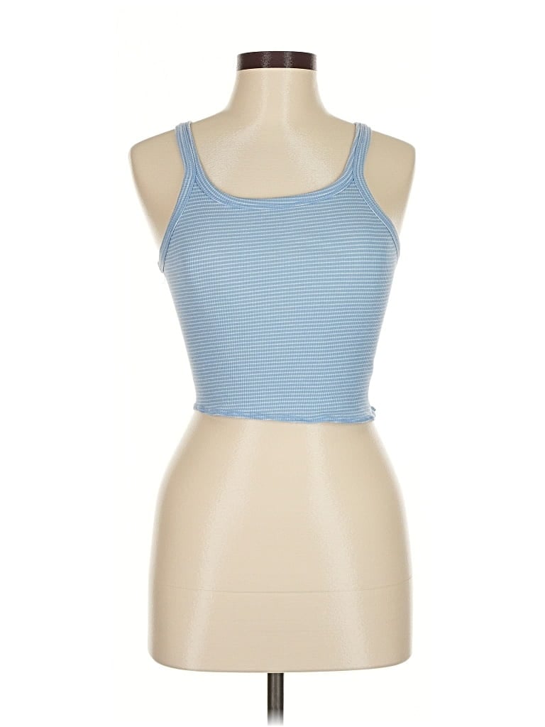 Pre-owned Bdg Tank Top Blue Halter Neckline Tops