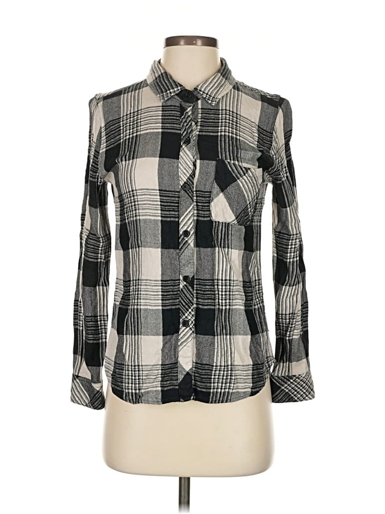 Pre-owned Rails Long Sleeve Button Down Shirt In Black