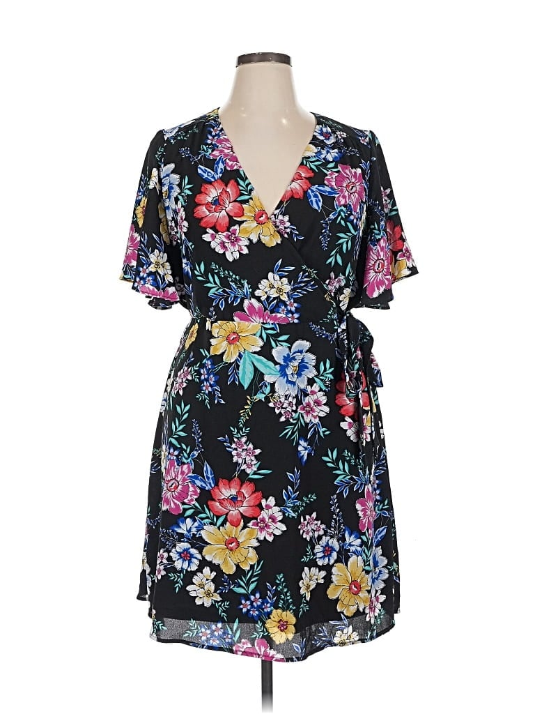 Pre-owned Time And Tru Casual Dress In Black