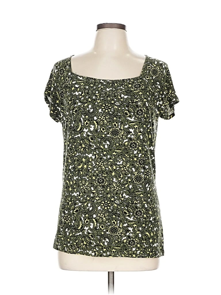 Pre-owned Ann Taylor Short Sleeve T-shirt In Green