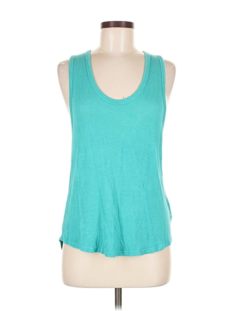 Pre-owned We The Free Tank Top Teal Halter Neckline Tops In Blue