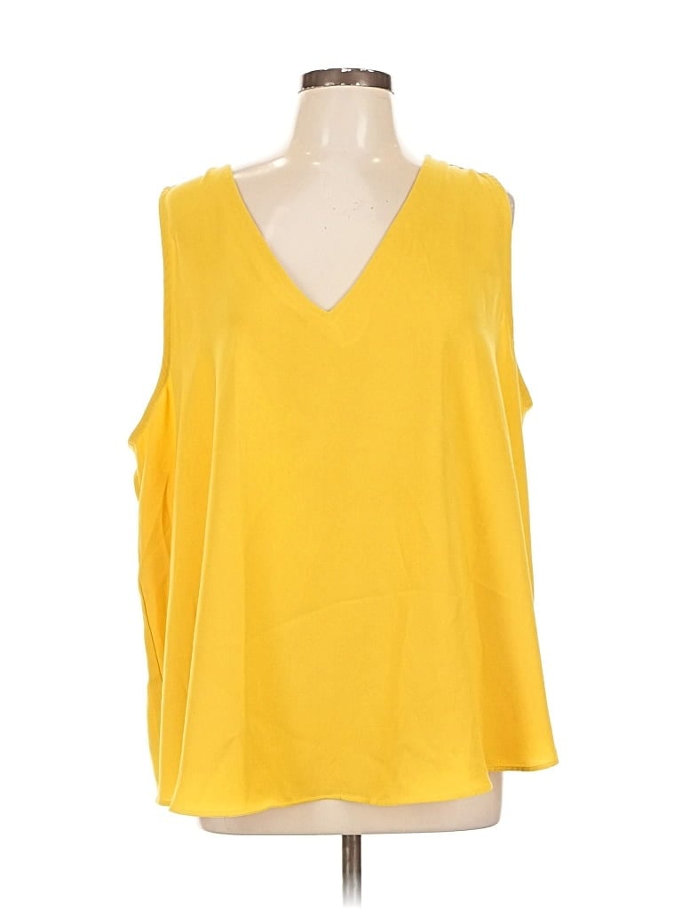 Pre-owned Rachel Rachel Roy Sleeveless Blouse In Yellow