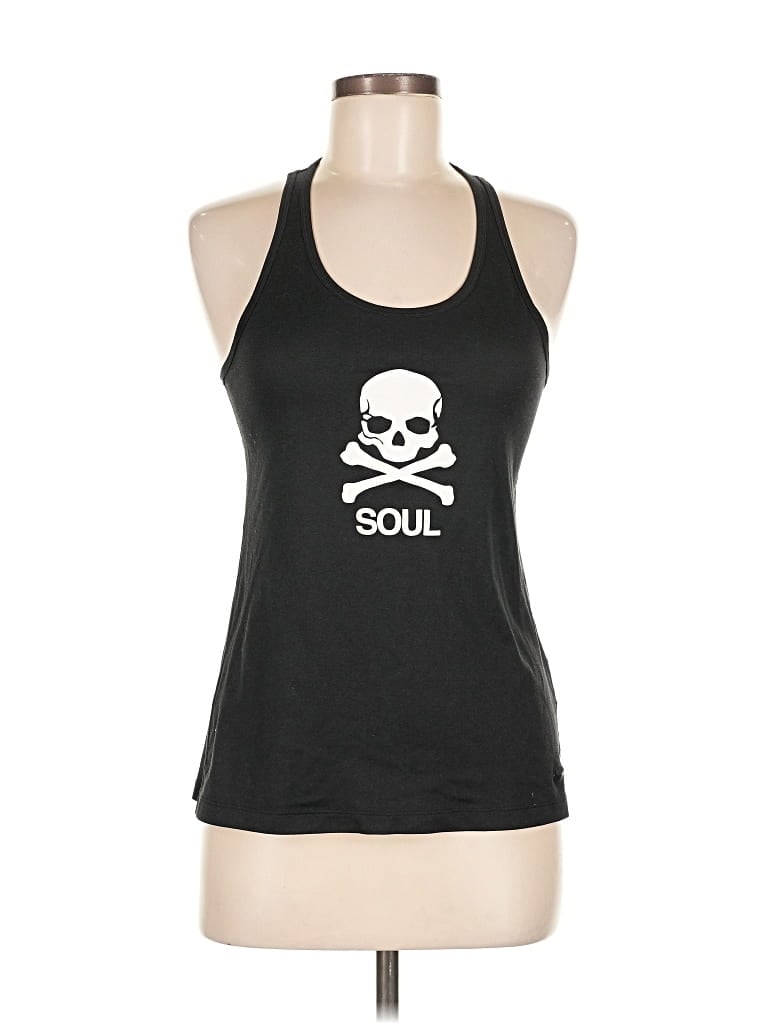 Pre-owned Nike Tank Top Black Halter Neckline Tops