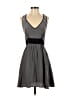 Christopher Deane 100% Silk Solid Gray Cocktail Dress Size 4 - photo 1