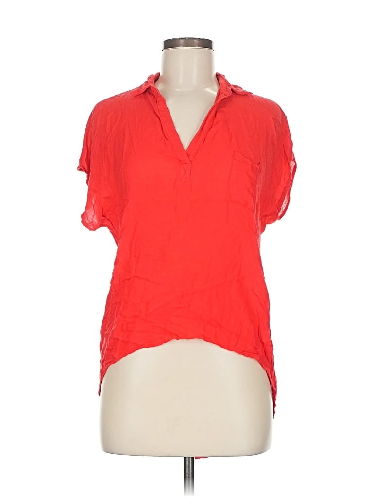 Pre-owned Canyon River Blues Short Sleeve Blouse In Red