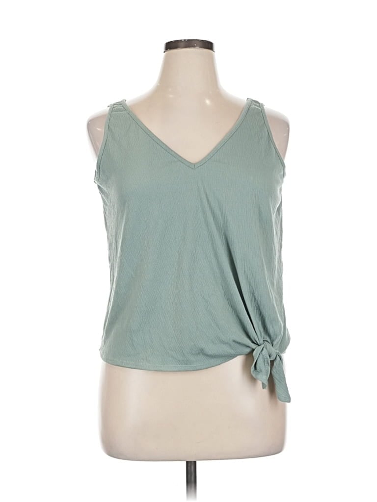 Assorted Brands Sleeveless Top Green V Neck Tops