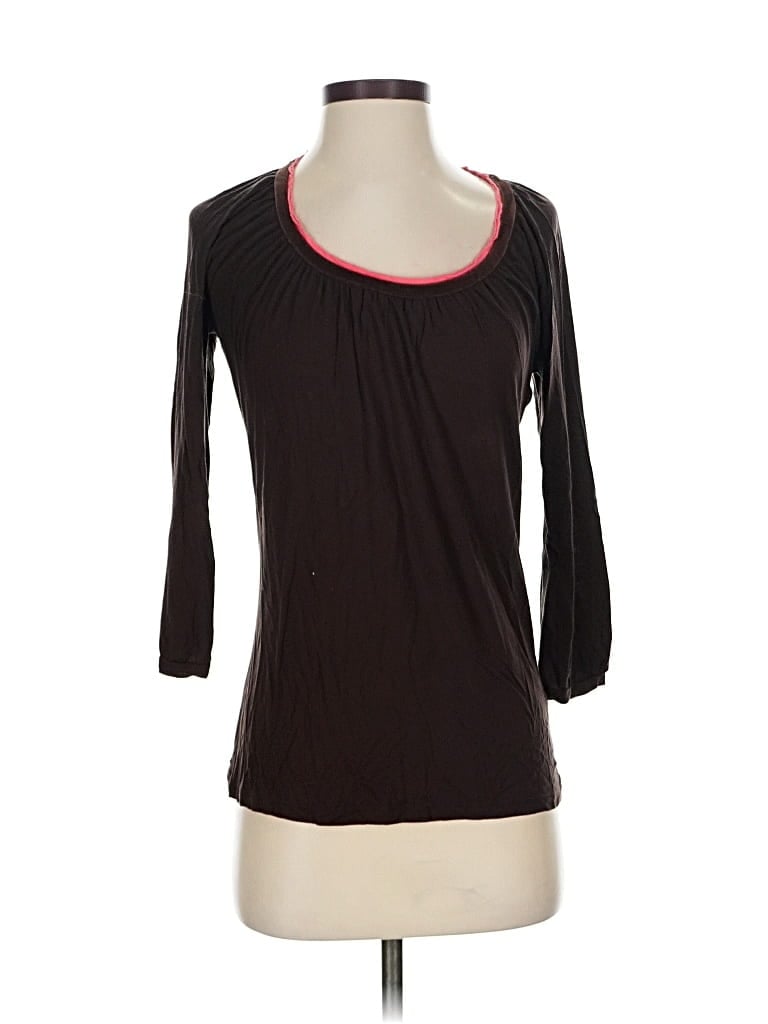 Pre-owned Boden 3/4 Sleeve T-shirt In Brown