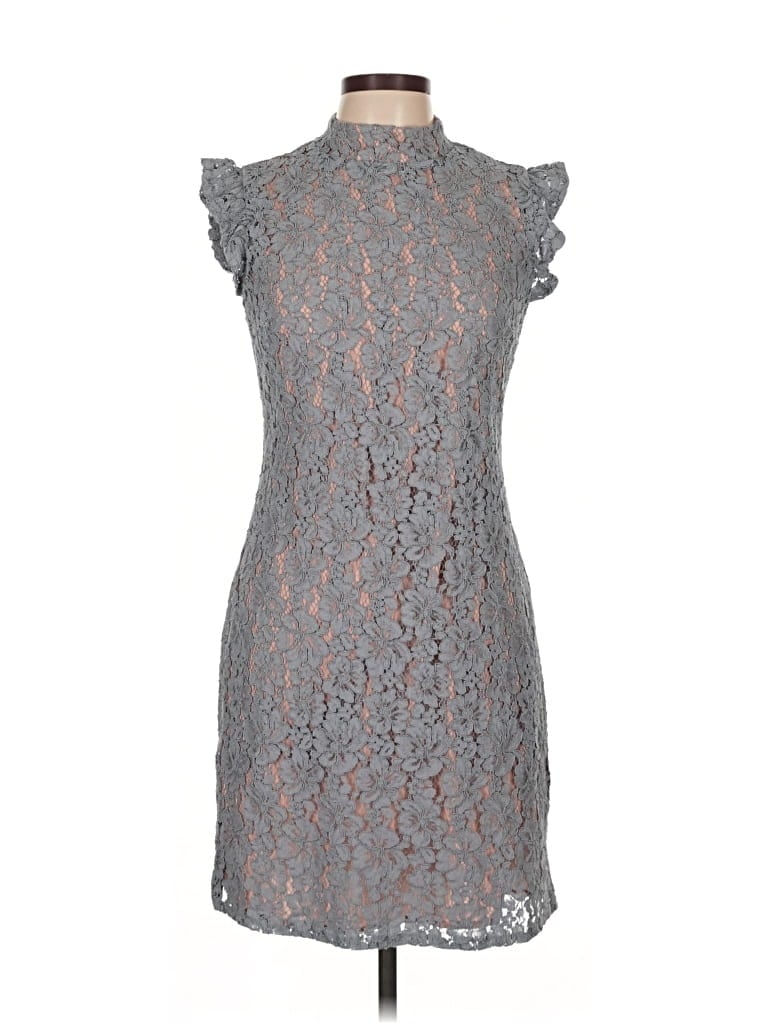 Pre-owned Tahari Cocktail Dress In Gray