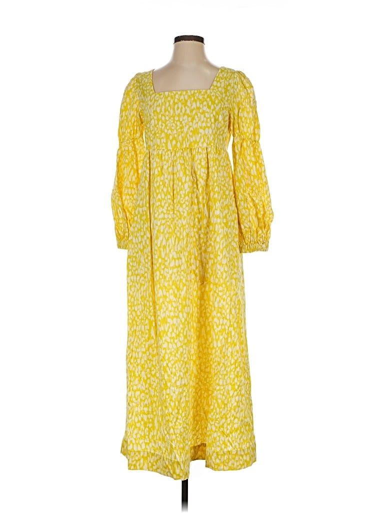 Pre-owned Who What Wear Casual Dress In Yellow