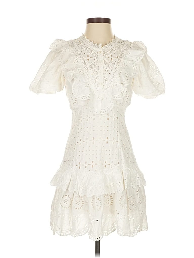 Pre-owned Loveshackfancy Cocktail Dress In White
