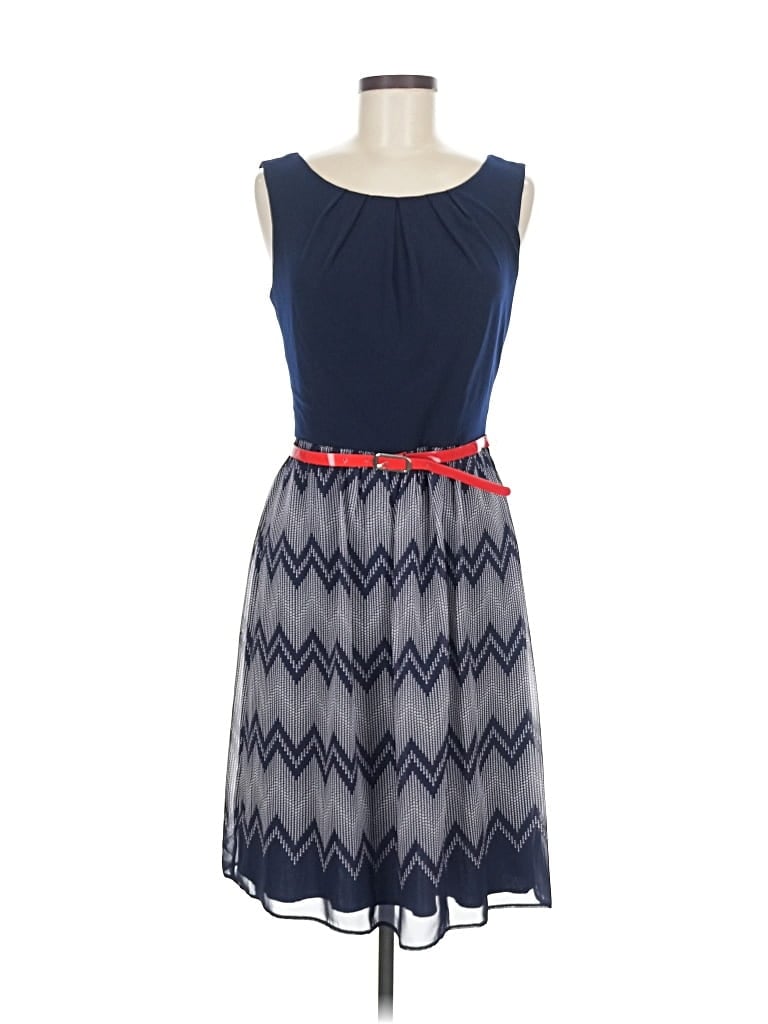 Pre-owned Connected Apparel Casual Dress In Blue
