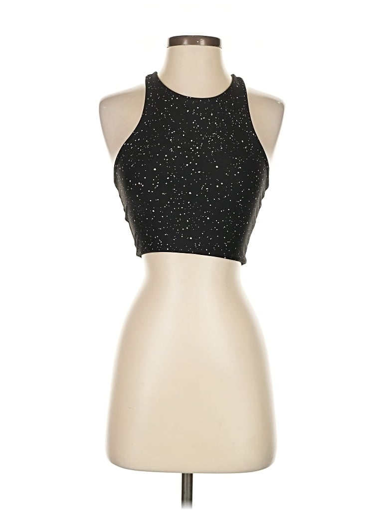 Pre-owned Beyond Yoga Tank Top Black Halter Neckline Tops