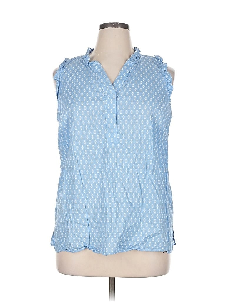 Pre-owned Talbots Sleeveless Blouse In Blue