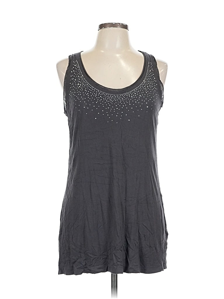 Pre-owned New York And Company Sleeveless Top Gray Scoop Neck Tops