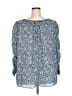 Max Studio 100% Polyester Floral Blue 3/4 Sleeve Blouse Size 3X - photo 2