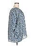 Max Studio 100% Polyester Floral Blue 3/4 Sleeve Blouse Size 3X - photo 4