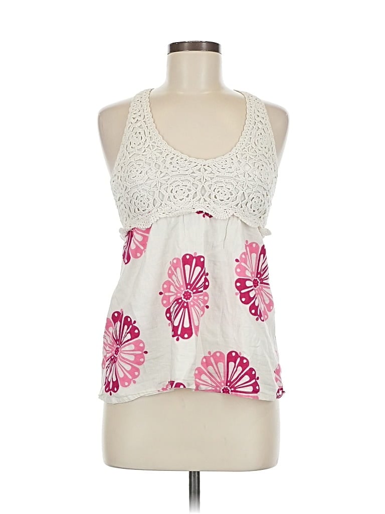 Pre-owned Inc International Concepts Sleeveless Top White Halter Neckline Tops